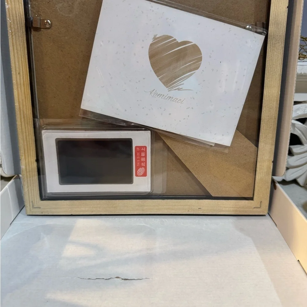 Heart Thumbprint Keepsake Frame Ink Kit Wedding, Shower Gift Black Heartbeat